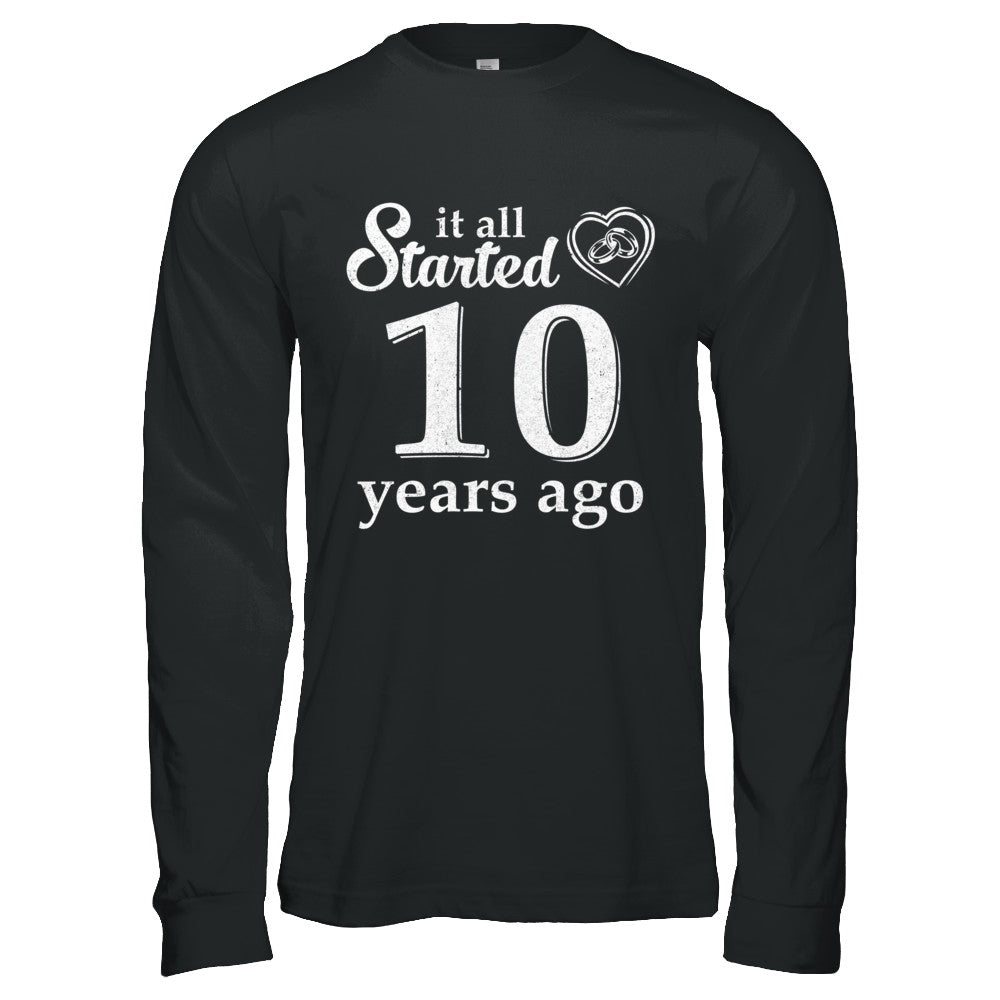 10Th Wedding Anniversary Married Couples 2012 Husband Wife T-Shirt & Hoodie | Teecentury.com