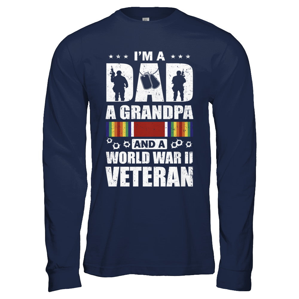 A Dad A Grandpa And A World War II Veteran Fathers Day T-Shirt & Hoodie | Teecentury.com