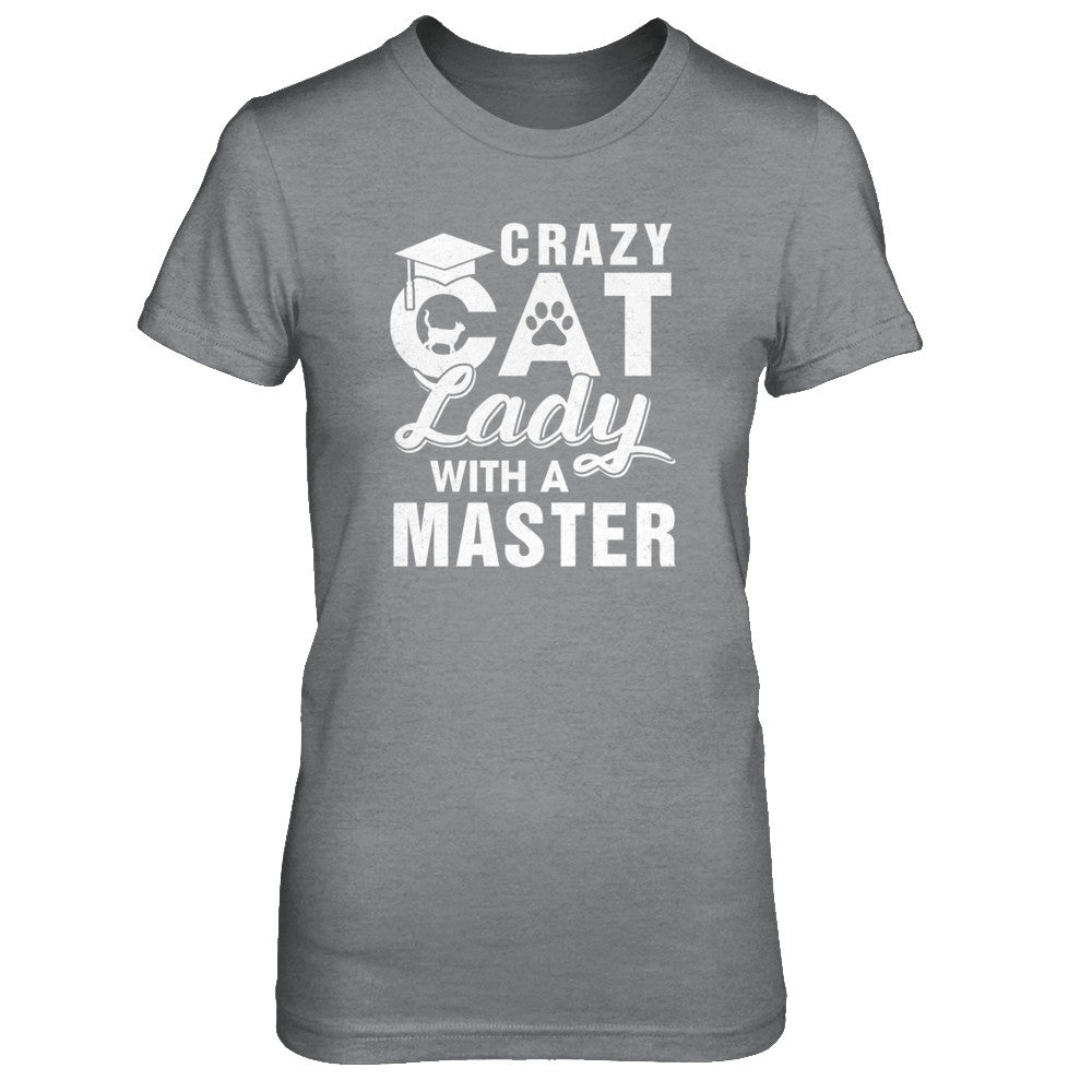 Funny Crazy Cat Lady Masters Degree Gradute Gift T-Shirt & Tank Top | Teecentury.com
