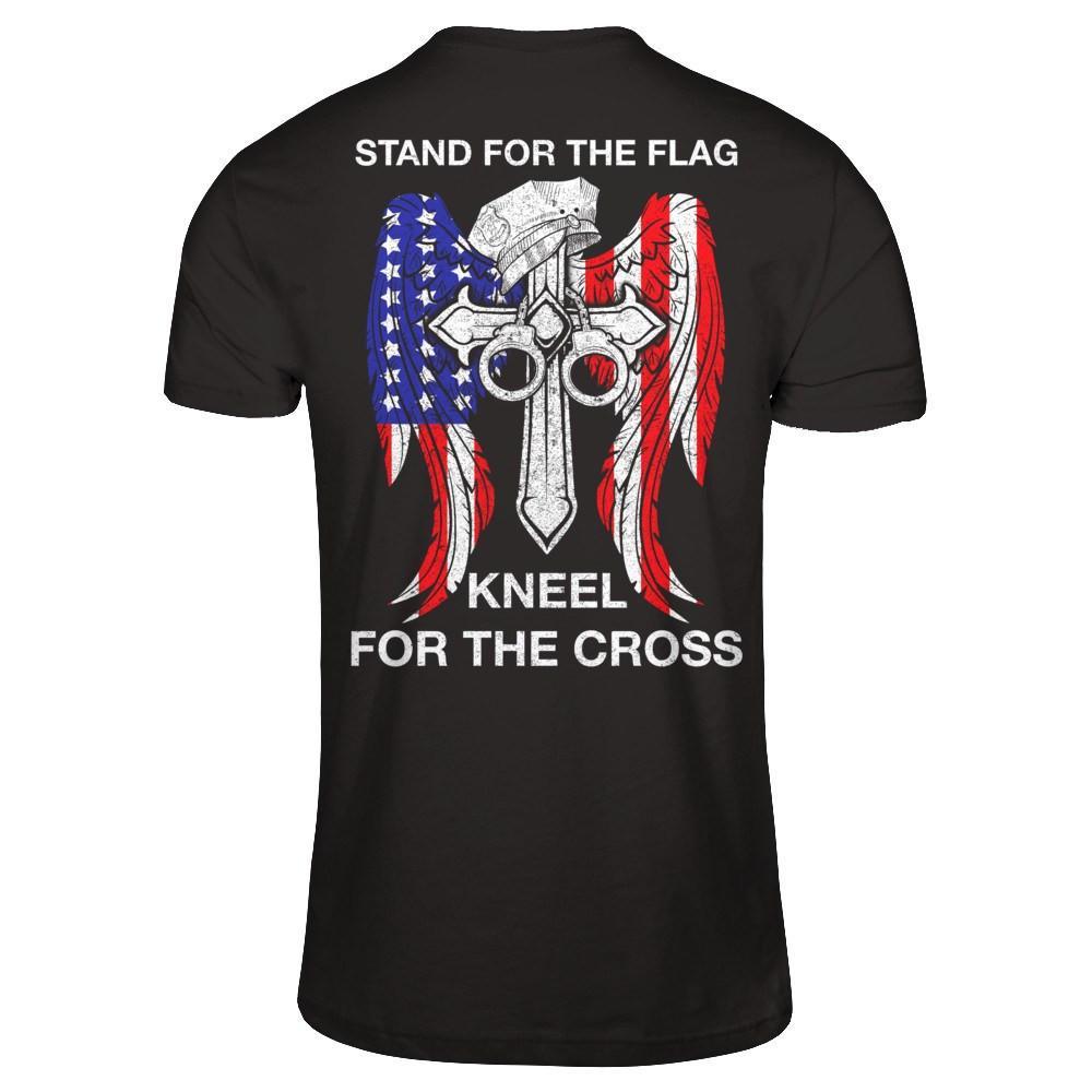 Police Stand For The Flag Kneel For The Cross T-Shirt & Hoodie | Teecentury.com