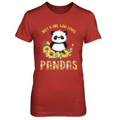 Just A Girl Who Loves Pandas And Sunflowers T-Shirt & Hoodie | Teecentury.com