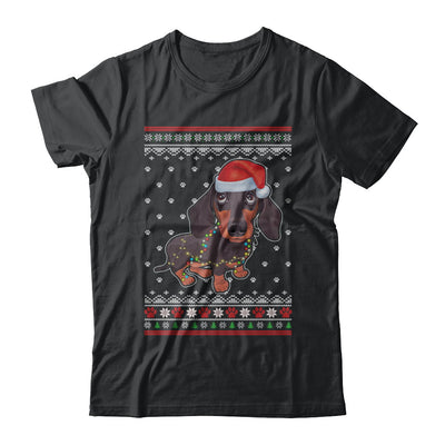 Dachshund Christmas Ugly Sweater Lights Dog Xmas Gift T-Shirt & Sweatshirt | Teecentury.com