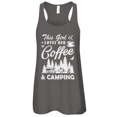 This Girl Loves Her Coffee And Camping T-Shirt & Tank Top | Teecentury.com