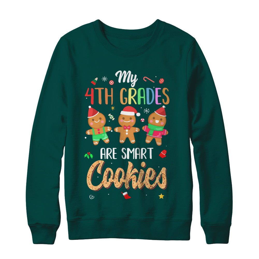 Teacher My 4th Graders Are Smart Cookies Christmas T-Shirt & Sweatshirt | Teecentury.com