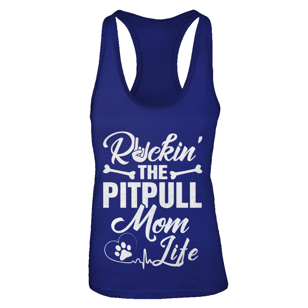 Rockin The Pit bull Mom Life T-Shirt & Tank Top | Teecentury.com