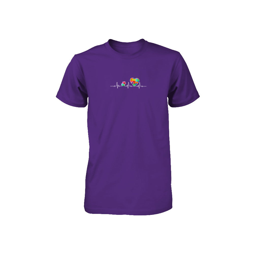 Autism Puzzle Heartbeat Autism Awareness Youth Youth Shirt | Teecentury.com