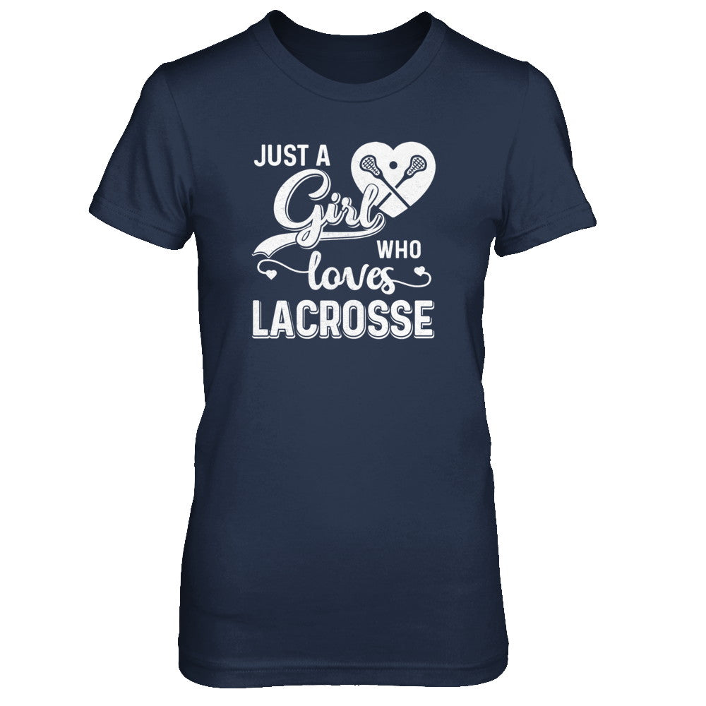 Just A Girl Who Loves Lacrosse T-Shirt & Tank Top | Teecentury.com
