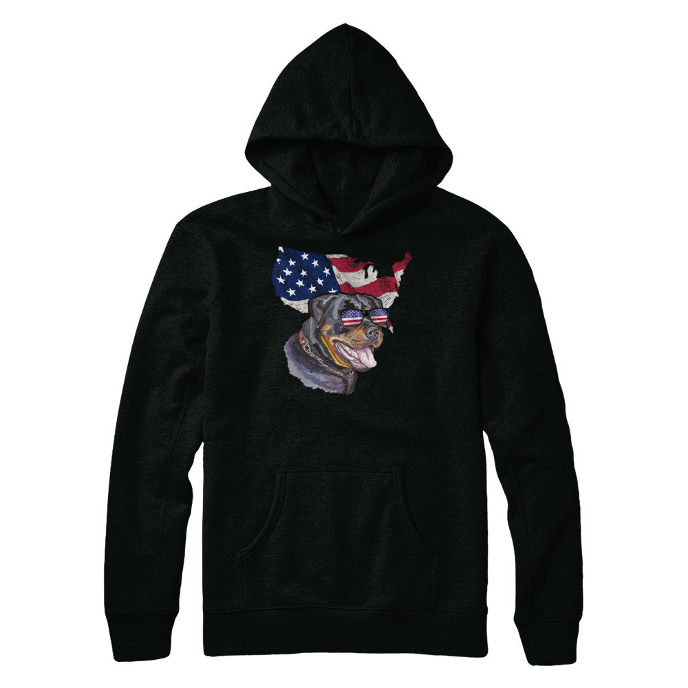 Funny Patriot Rottweiler Dog 4Th Of July American Flag T-Shirt & Hoodie | Teecentury.com