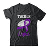 Football Survivor Tackle Purple Lupus Awareness T-Shirt & Hoodie | Teecentury.com