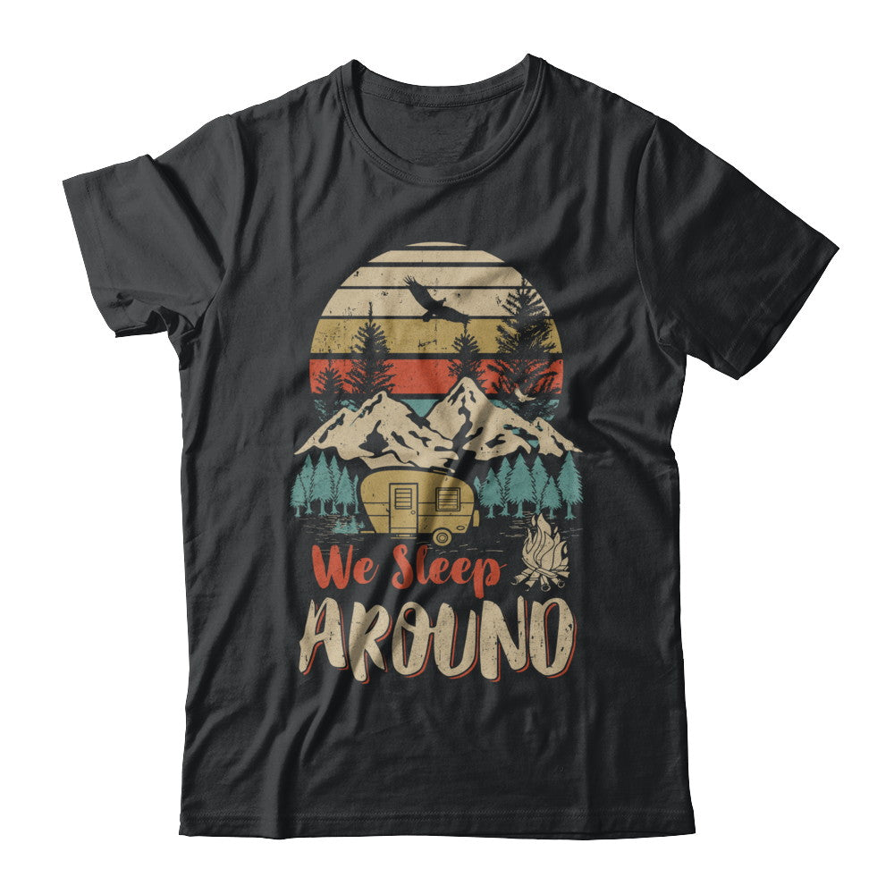 Vintage We Sleep Around Funny Husband Wife Camping T-Shirt & Hoodie | Teecentury.com