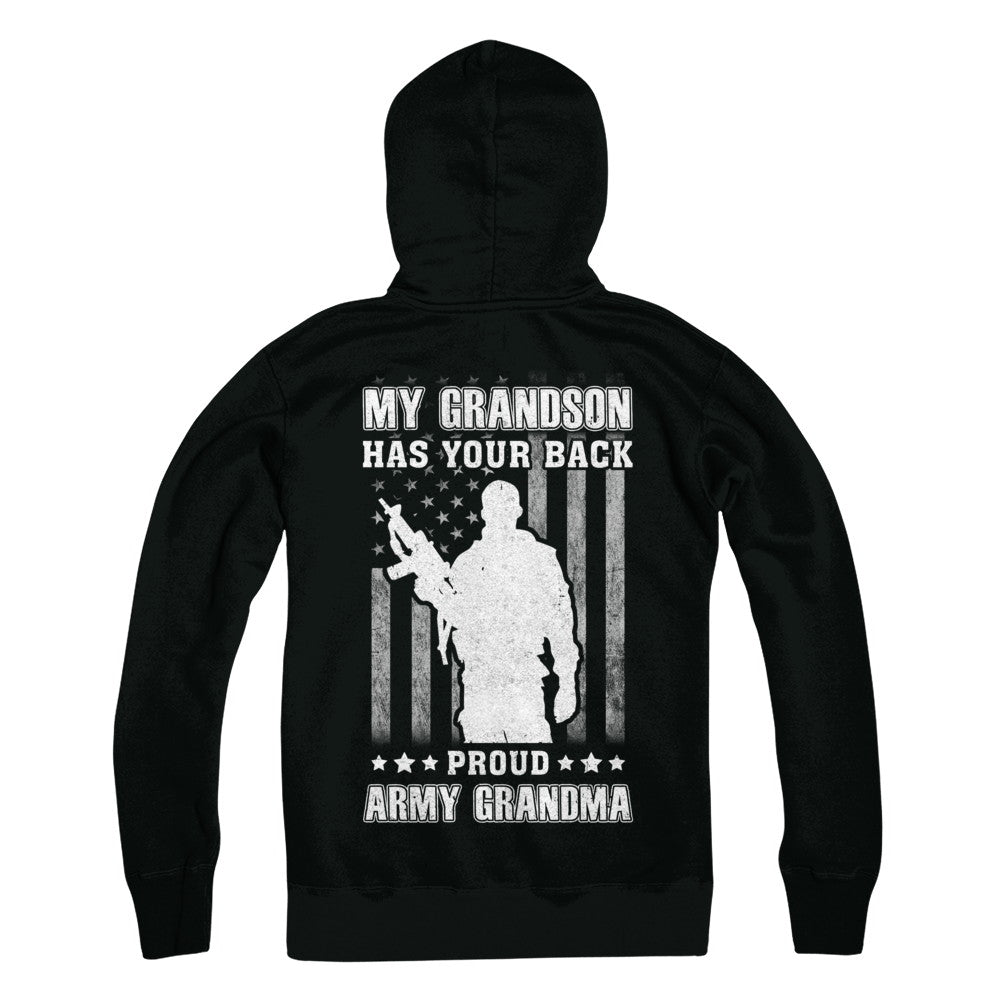 My Grandson Has Your Back Proud Proud Army Grandma T-Shirt & Hoodie | Teecentury.com
