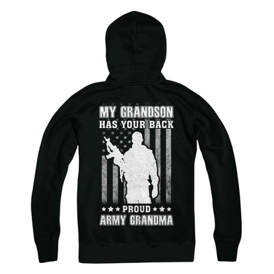 My Grandson Has Your Back Proud Proud Army Grandma T-Shirt & Hoodie | Teecentury.com