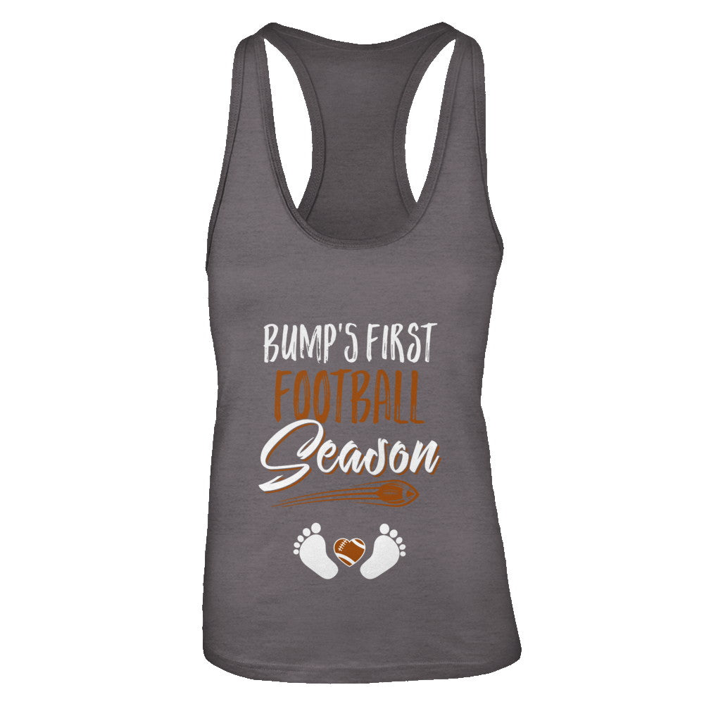 Bump's First Football Season Mommy Mothers Day T-Shirt & Tank Top | Teecentury.com