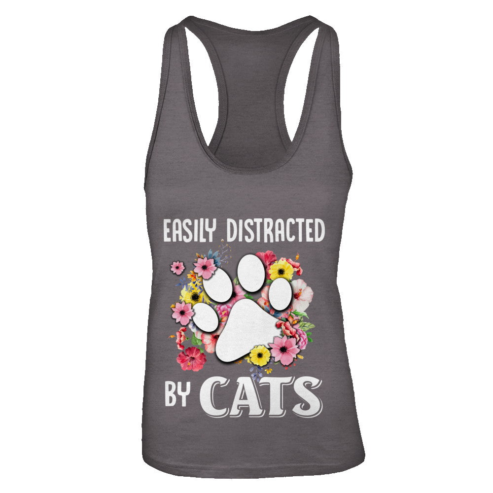 Easily Distracted By Cats T-Shirt & Tank Top | Teecentury.com