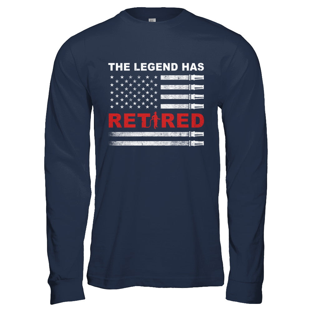 The Legend Has Retired Firefighter Retirement Gift T-Shirt & Hoodie | Teecentury.com
