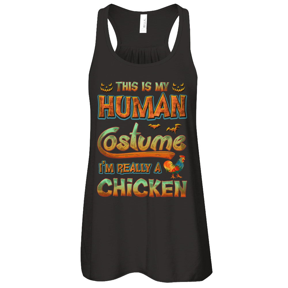 Chicken Halloween My Human Costume I'm Really A Chicken T-Shirt & Tank Top | Teecentury.com