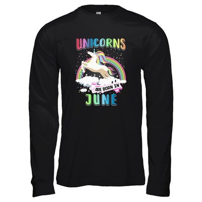 Unicorns Are Born In June Colorful Fun Birthday T-Shirt & Tank Top | Teecentury.com