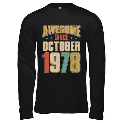 Vintage Retro Awesome Since October 1978 44th Birthday T-Shirt & Hoodie | Teecentury.com