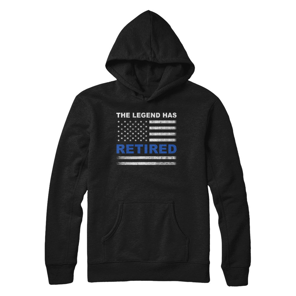 The Legend Has Retired Police Officer Retirement Gift T-Shirt & Hoodie | Teecentury.com