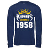 Kings Are Born In 1958 Birthday Gift T-Shirt & Hoodie | Teecentury.com