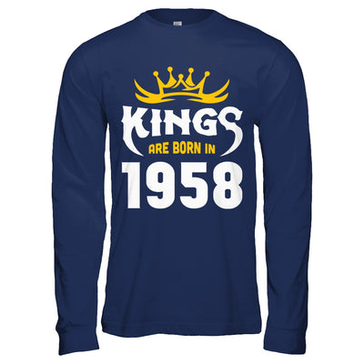 Kings Are Born In 1958 Birthday Gift T-Shirt & Hoodie | Teecentury.com