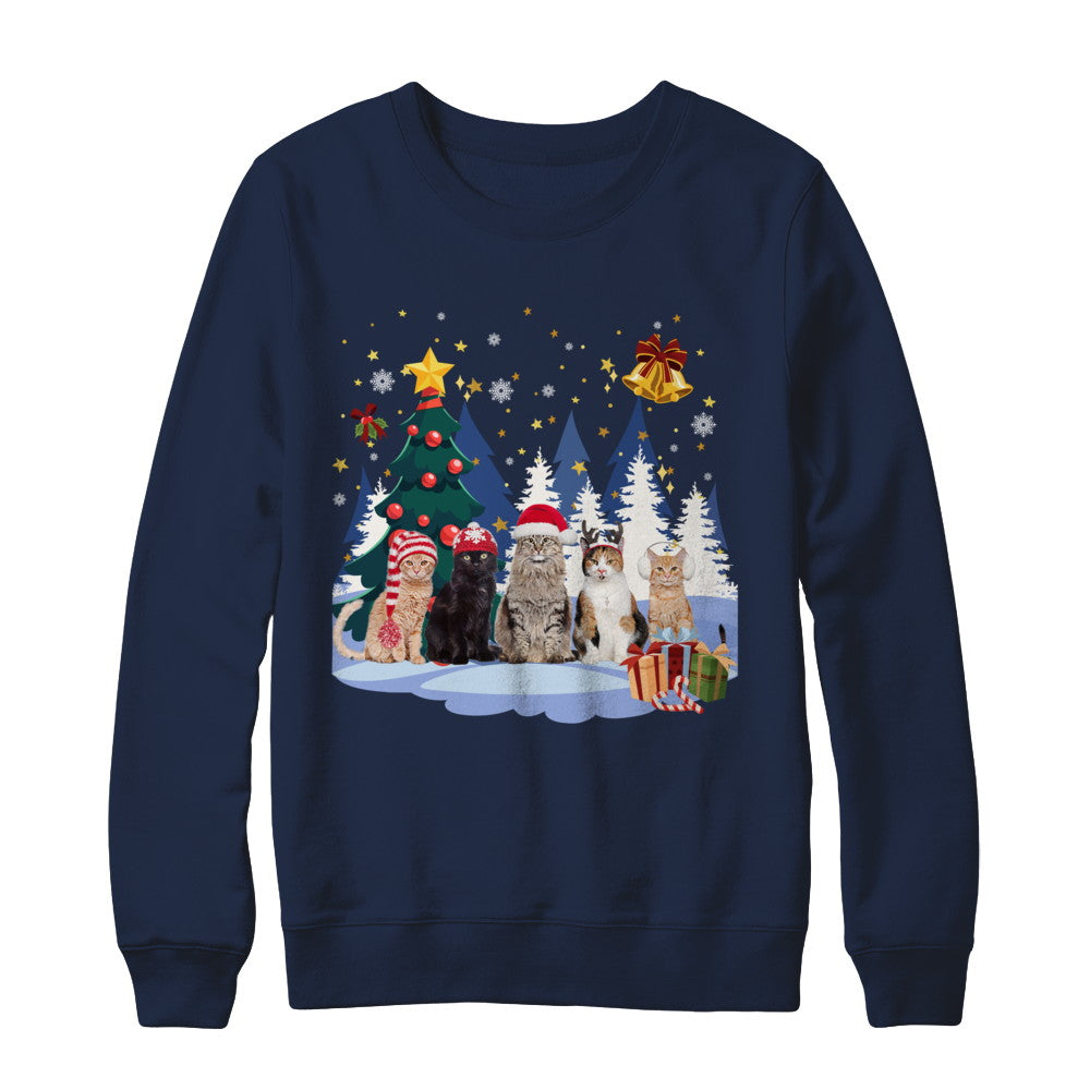 Cute Cats Claus Christmas T-Shirt & Sweatshirt | Teecentury.com