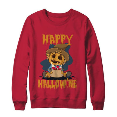 Halloween Happy Hallowine For Wine Straw Man Pumpkin T-Shirt & Sweatshirt | Teecentury.com