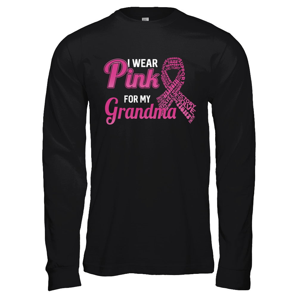 I Wear Pink For My Grandma Breast Cancer Awareness T-Shirt & Hoodie | Teecentury.com