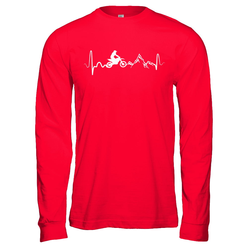 Mountain Dirt Bike Motocross Heartbeat T-Shirt & Hoodie | Teecentury.com