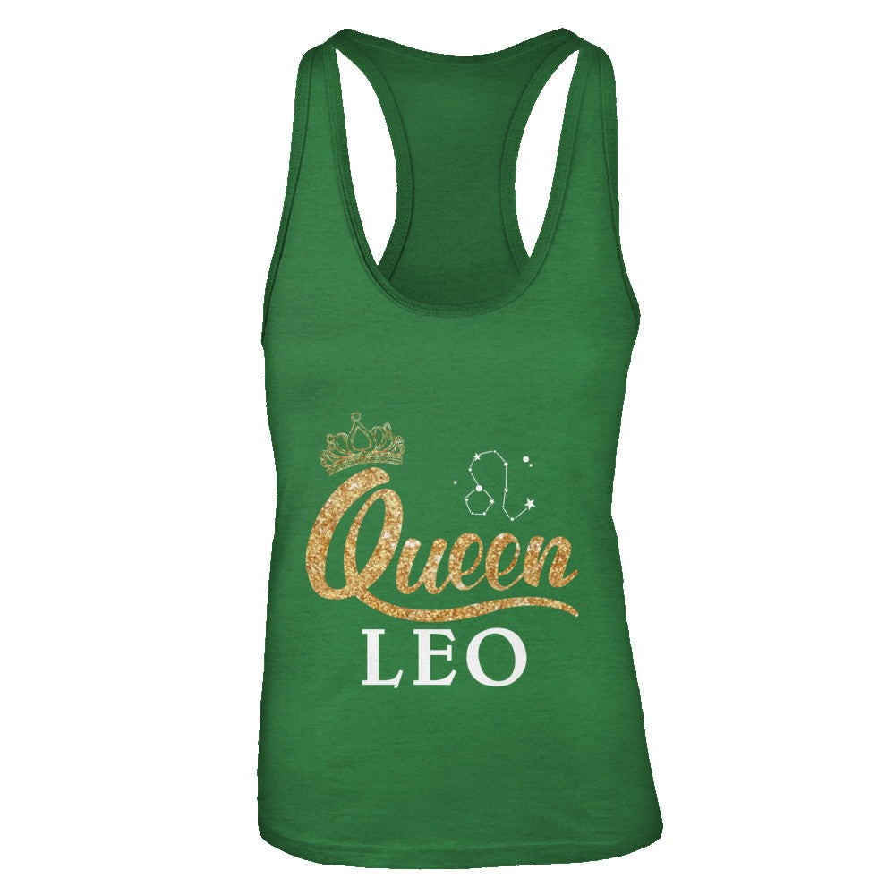 Queen Leo Zodiac July August Birthday Gift T-Shirt & Tank Top | Teecentury.com