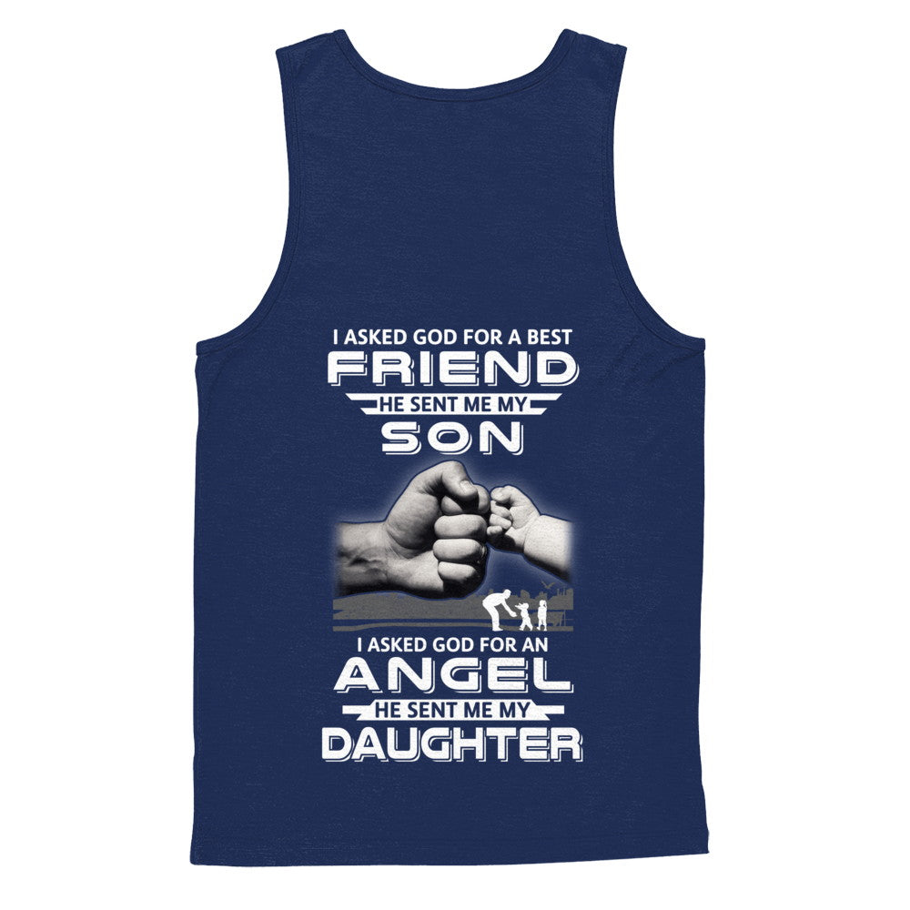 Asked God For A Best Friend He Sent Me My Son & Angel Daughter T-Shirt & Hoodie | Teecentury.com
