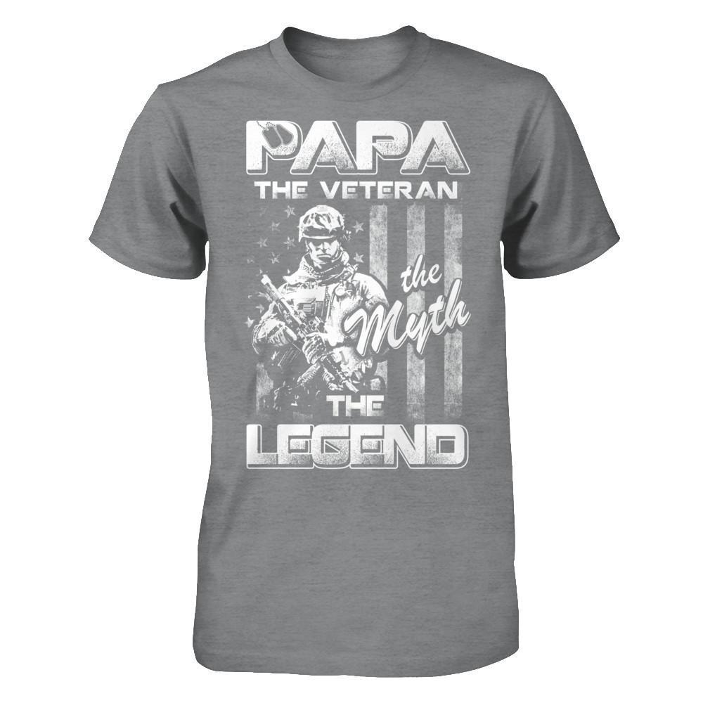 Papa The Veteran The Myth The Legend T-Shirt & Hoodie | Teecentury.com