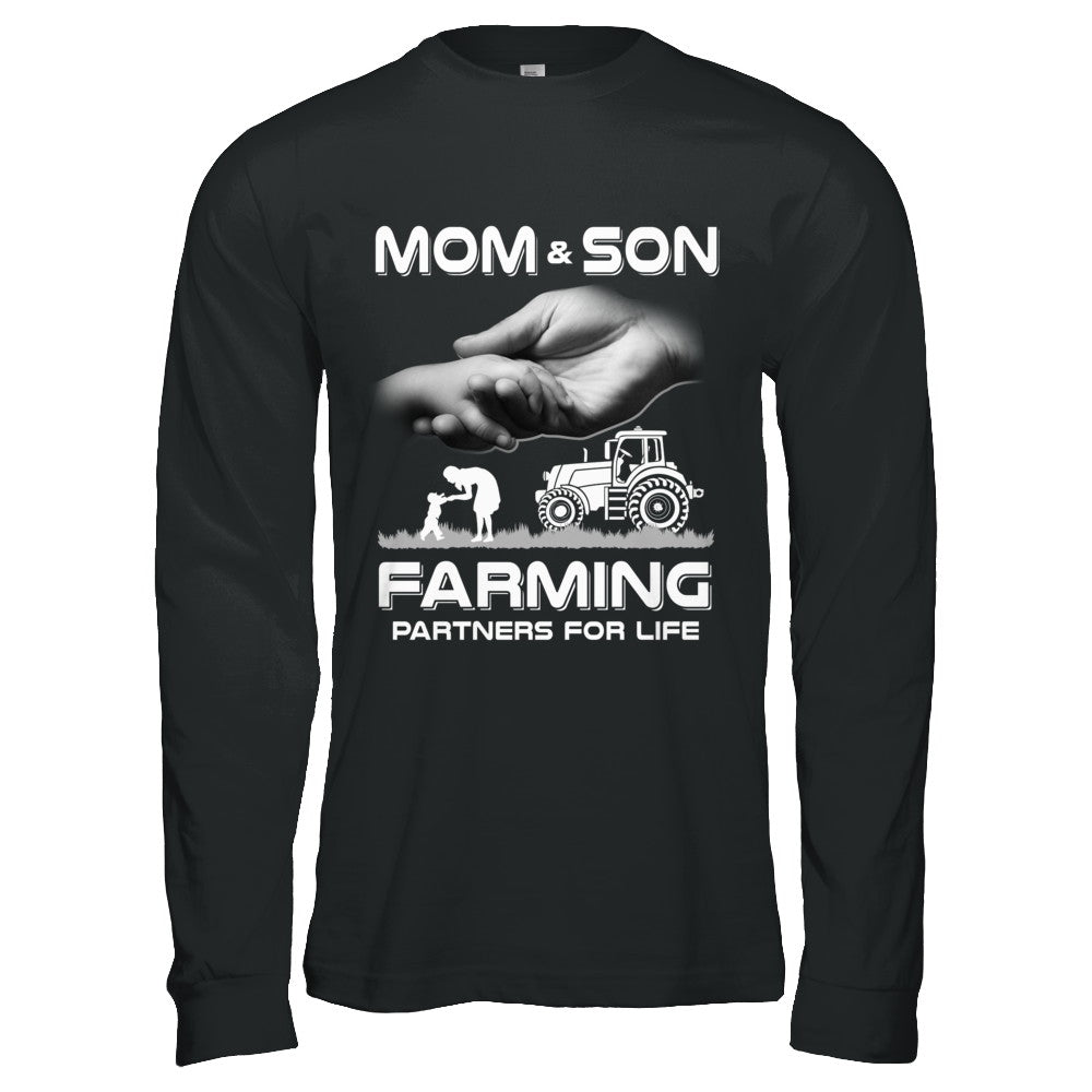 Farmer Mom And Son Farming Partners For Life Mothers Day T-Shirt & Hoodie | Teecentury.com