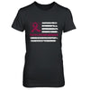 Burgundy Ribbon Multiple Myeloma Awareness US Flag T-Shirt & Hoodie | Teecentury.com