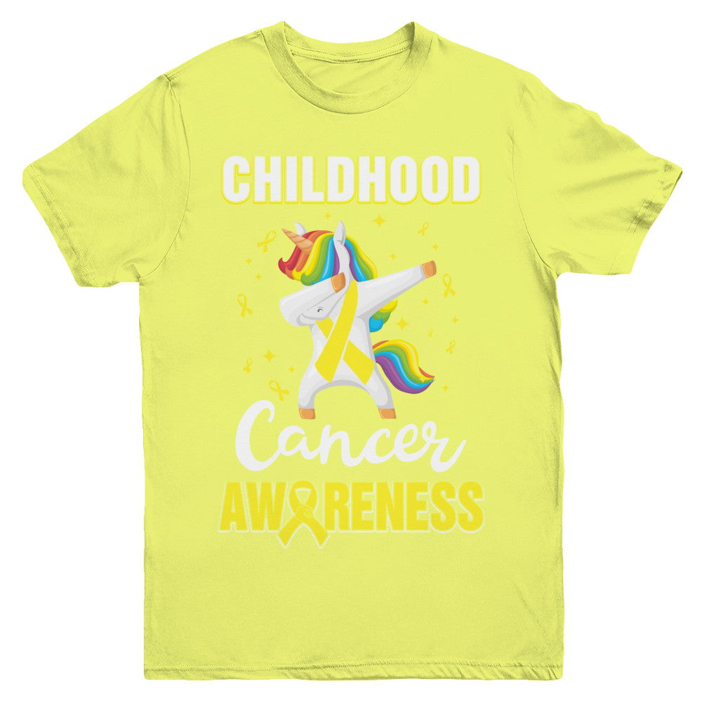 Inspirational Childhood Cancer Awareness Unicorn Support Youth Youth Shirt | Teecentury.com