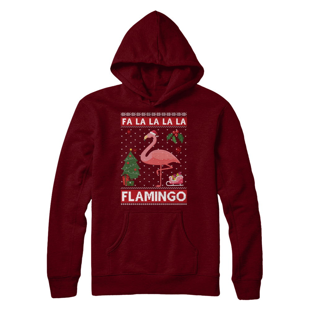 Cute Pink Flamingo Santa Hat Merry Christmas Sweater T-Shirt & Sweatshirt | Teecentury.com