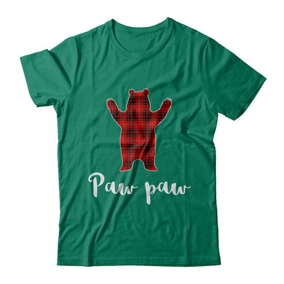 Red Paw Paw Bear Buffalo Plaid Family Christmas Pajamas T-Shirt & Sweatshirt | Teecentury.com