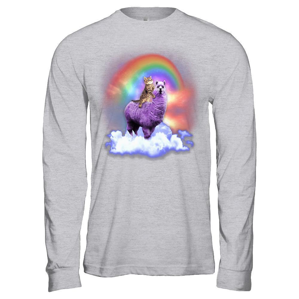 Rainbow Llama Cat T-Shirt & Hoodie | Teecentury.com
