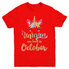 Cute Unicorns Are Born In October Birthday Gift Youth Youth Shirt | Teecentury.com