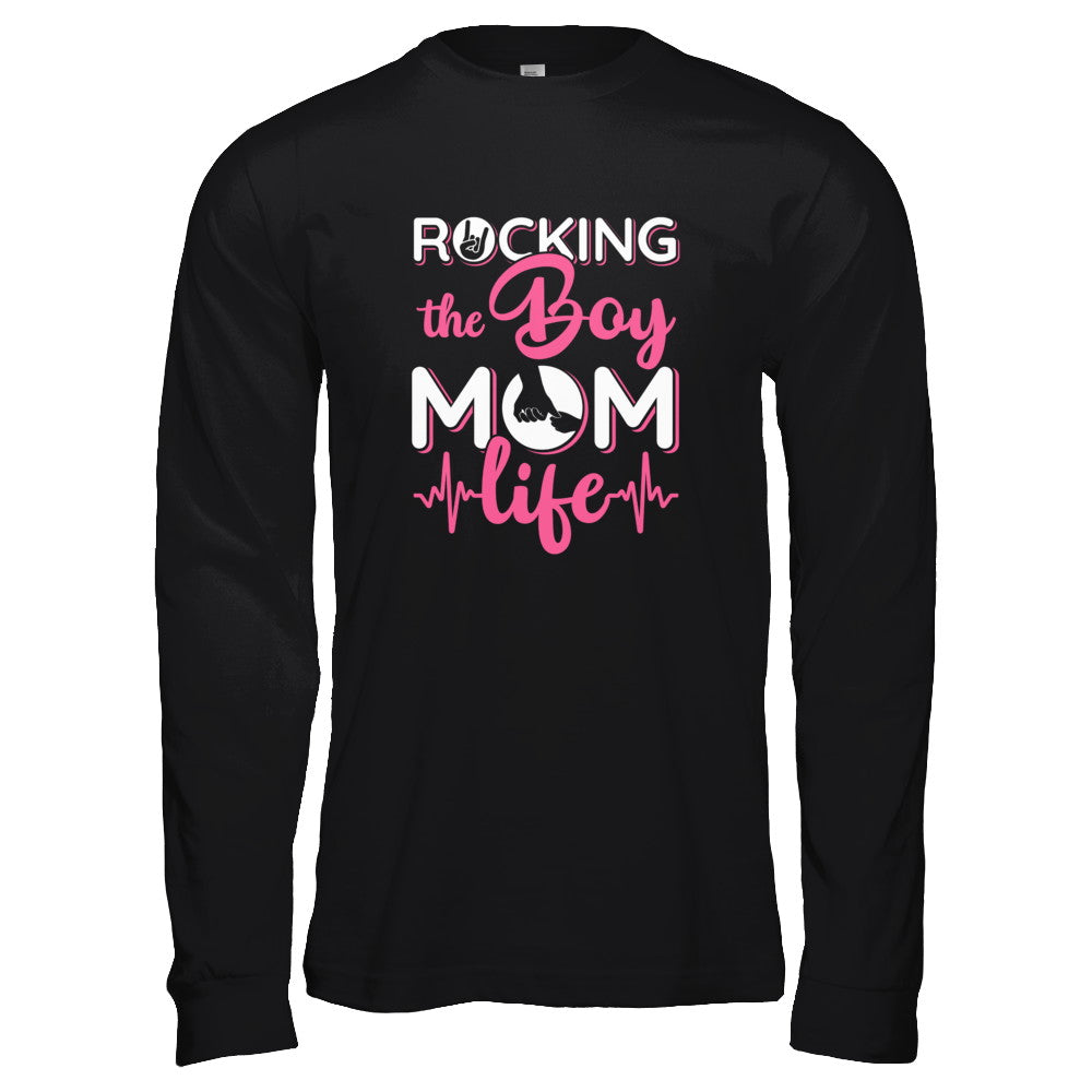 Rocking The Boy Mom Life T-Shirt & Tank Top | Teecentury.com