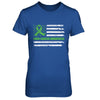 Green Ribbon Liver Cancer Awareness US Flag T-Shirt & Hoodie | Teecentury.com