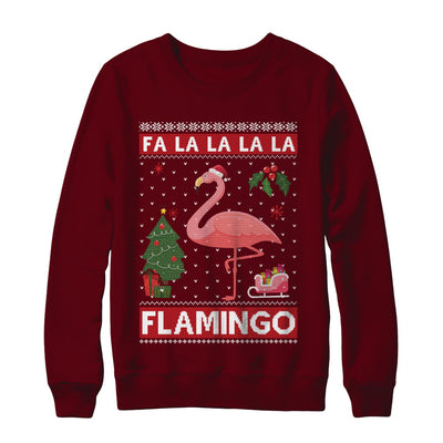 Cute Pink Flamingo Santa Hat Merry Christmas Sweater T-Shirt & Sweatshirt | Teecentury.com