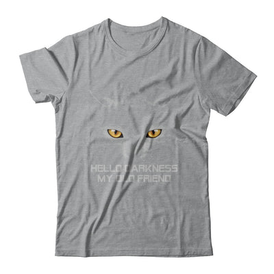 Halloween Hello Darkness My Old Friend Black Cat T-Shirt & Hoodie | Teecentury.com