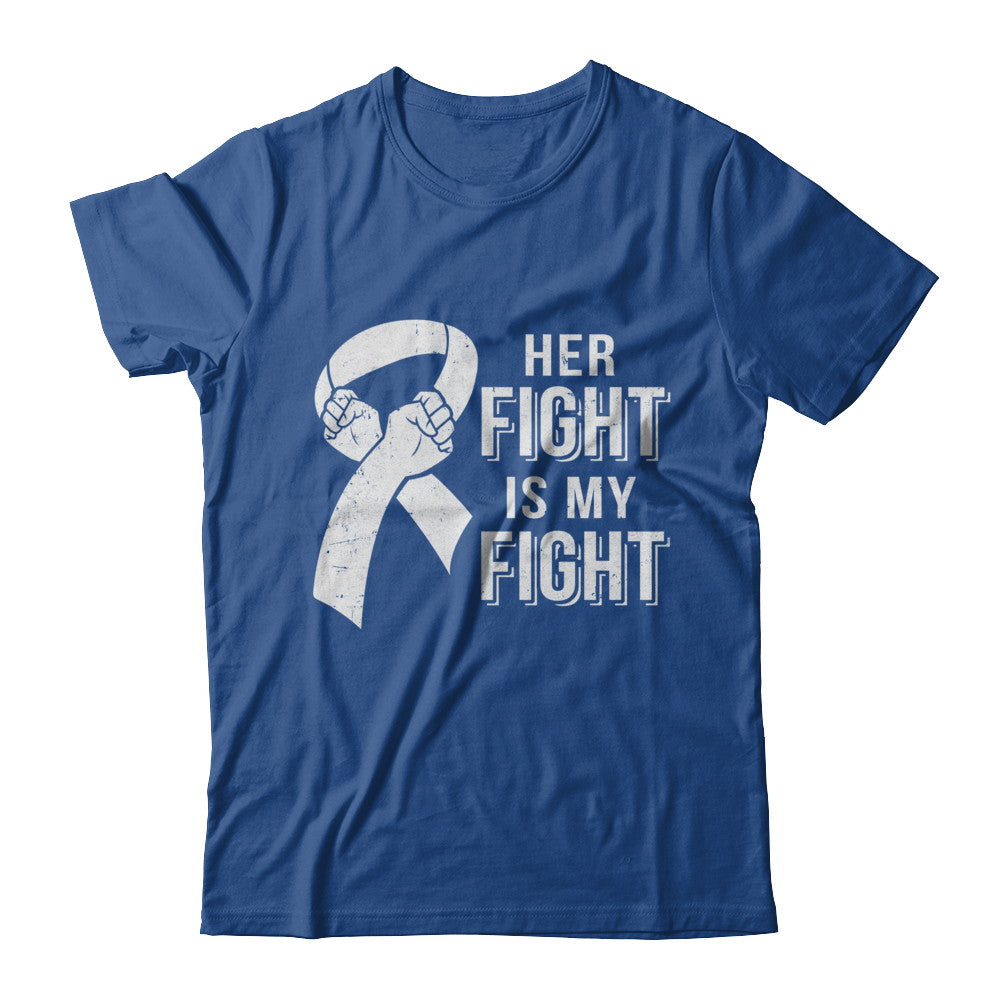 Her Fight Is My Fight Lung Cancer Clear Awareness T-Shirt & Hoodie | Teecentury.com