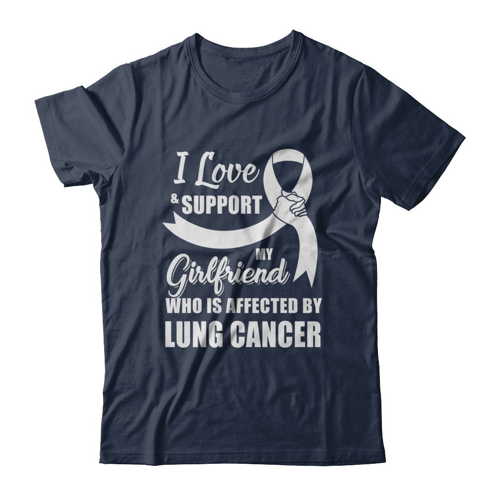 Lung Cancer Awareness Support White Girlfriend Boyfriend T-Shirt & Hoodie | Teecentury.com