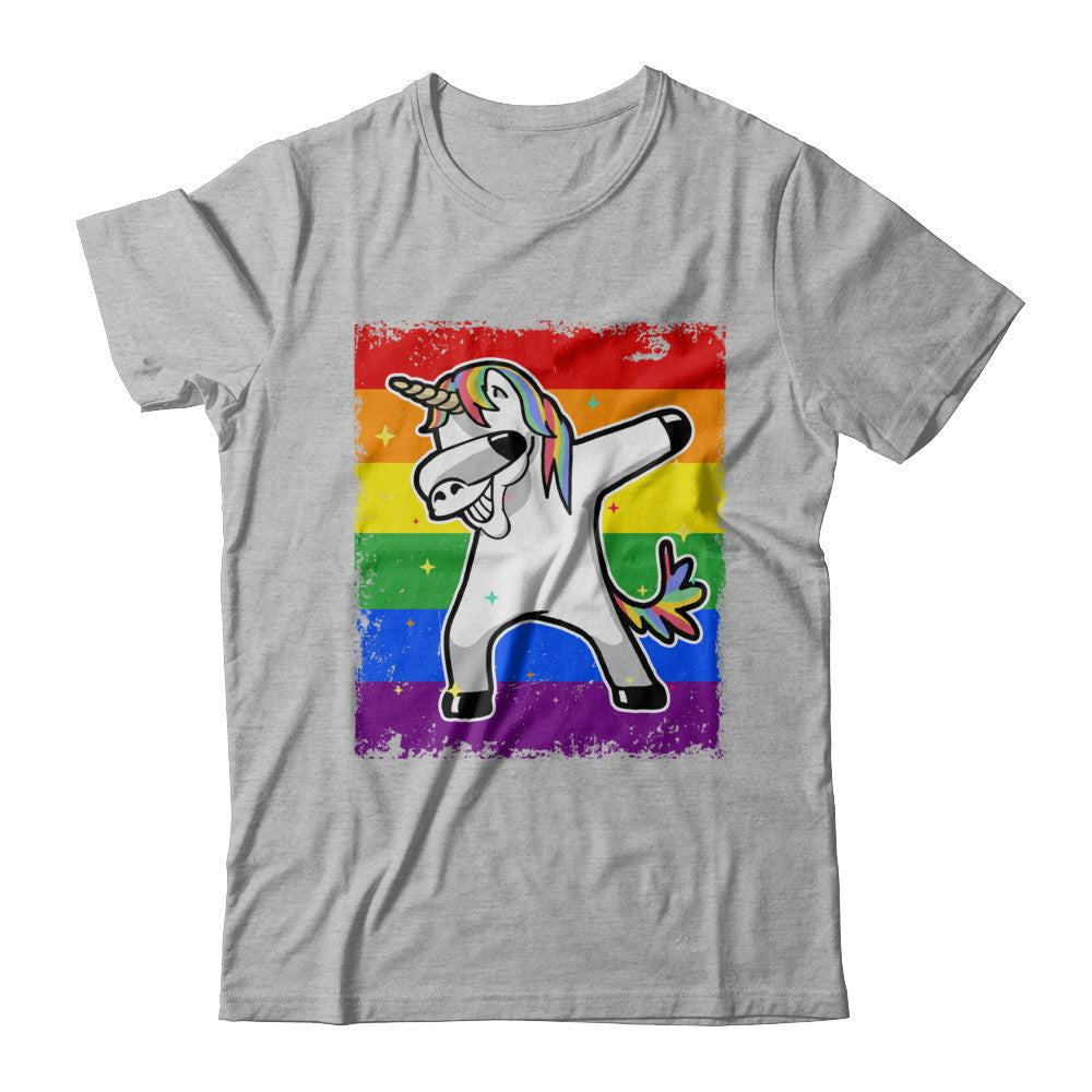 Dabbing Unicorn Lgbt Gay Pride Flag T-Shirt & Hoodie | Teecentury.com