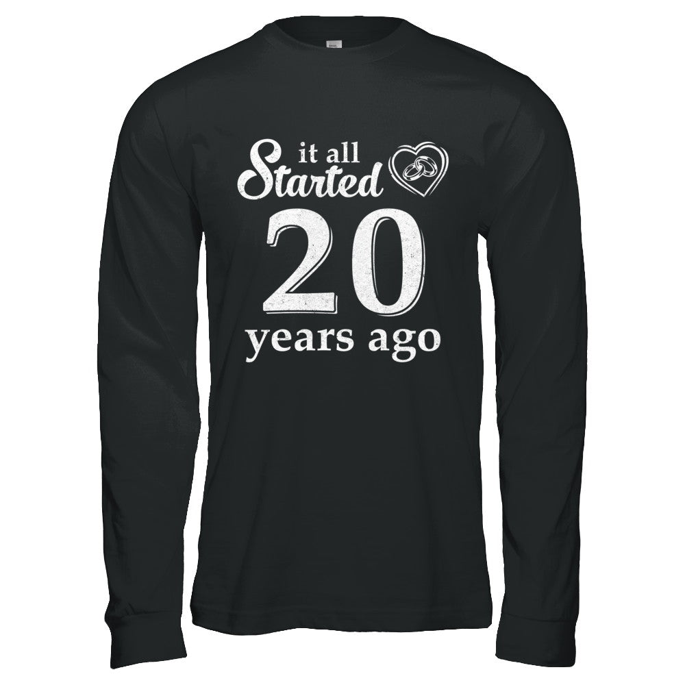 20Th Wedding Anniversary Married Couples 2002 Husband Wife T-Shirt & Hoodie | Teecentury.com