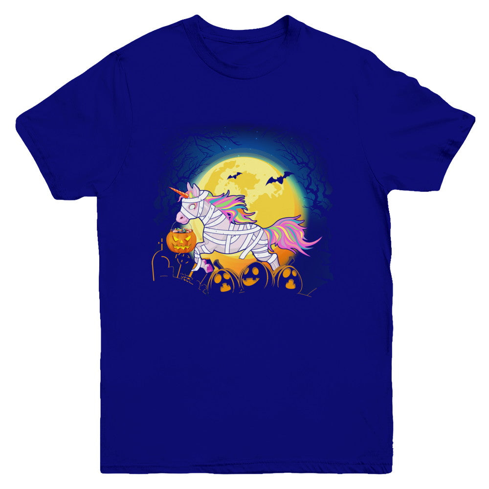 Halloween Pumpkin Unicorn Gift For Kids Girls Youth Youth Shirt | Teecentury.com