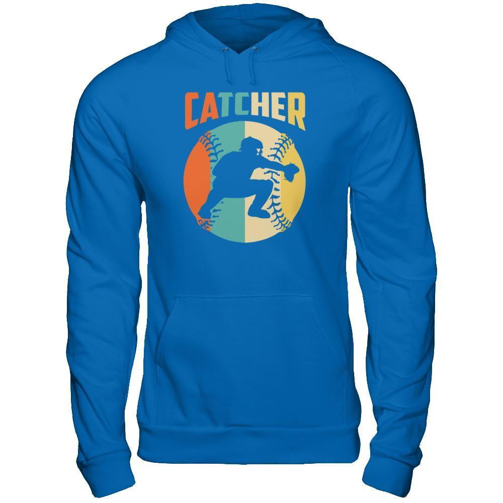 Classic Vintage Retro Style Catcher Baseball T-Shirt & Hoodie | Teecentury.com