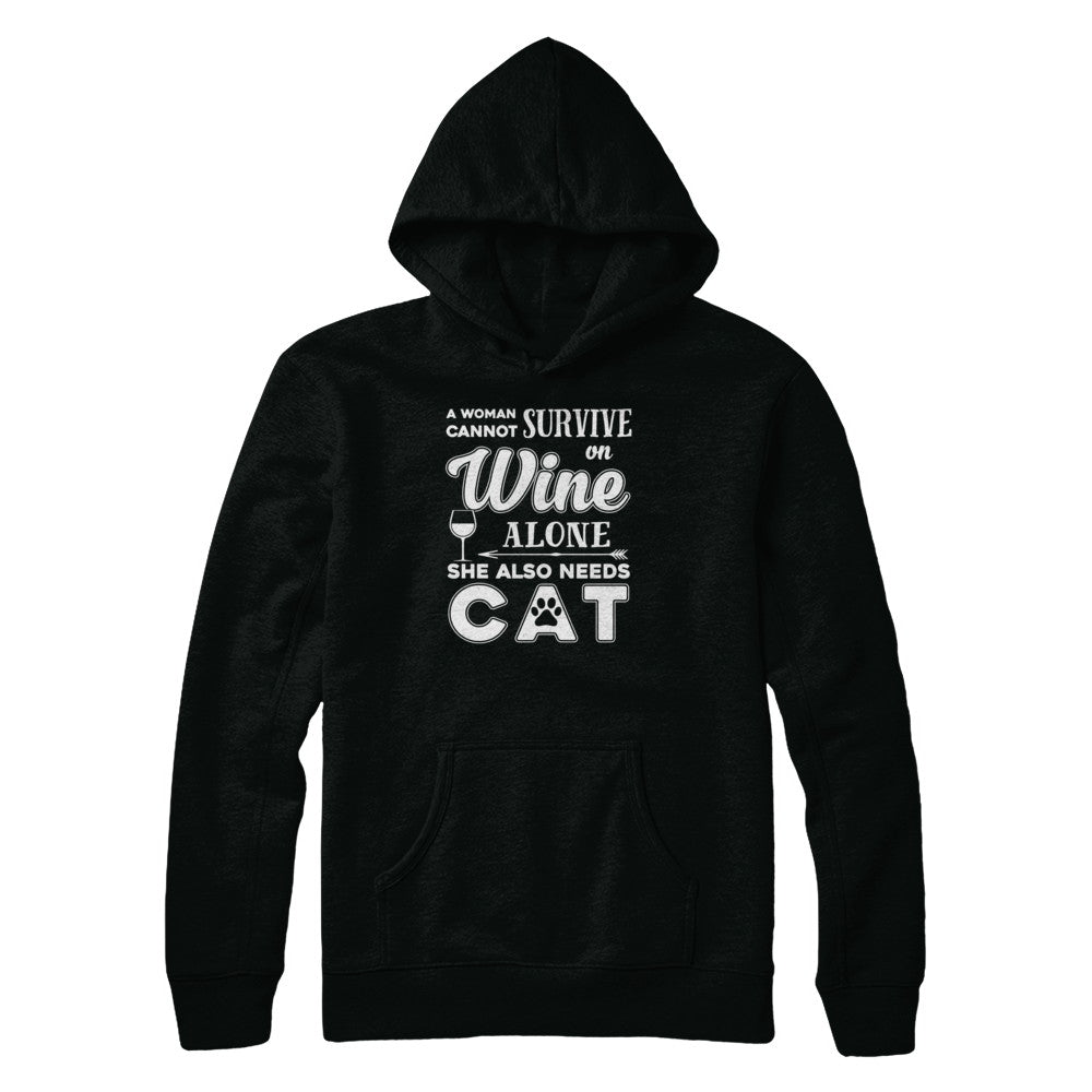 A Woman Cannot Survive On Wine Alone Need Dog T-Shirt & Tank Top | Teecentury.com